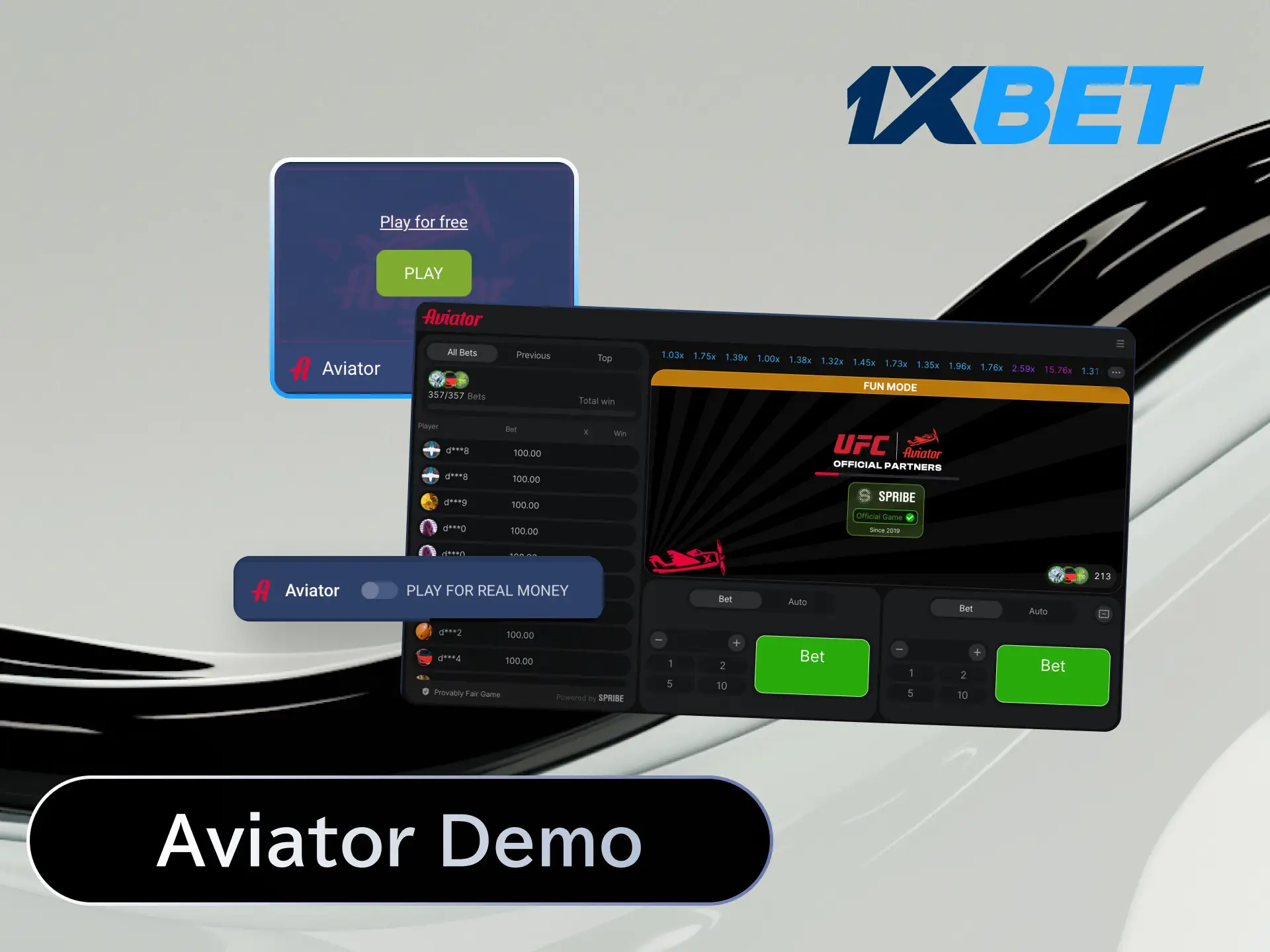 Try the Aviator demo mode for free at 1xBet Japan to practice without risking real money.