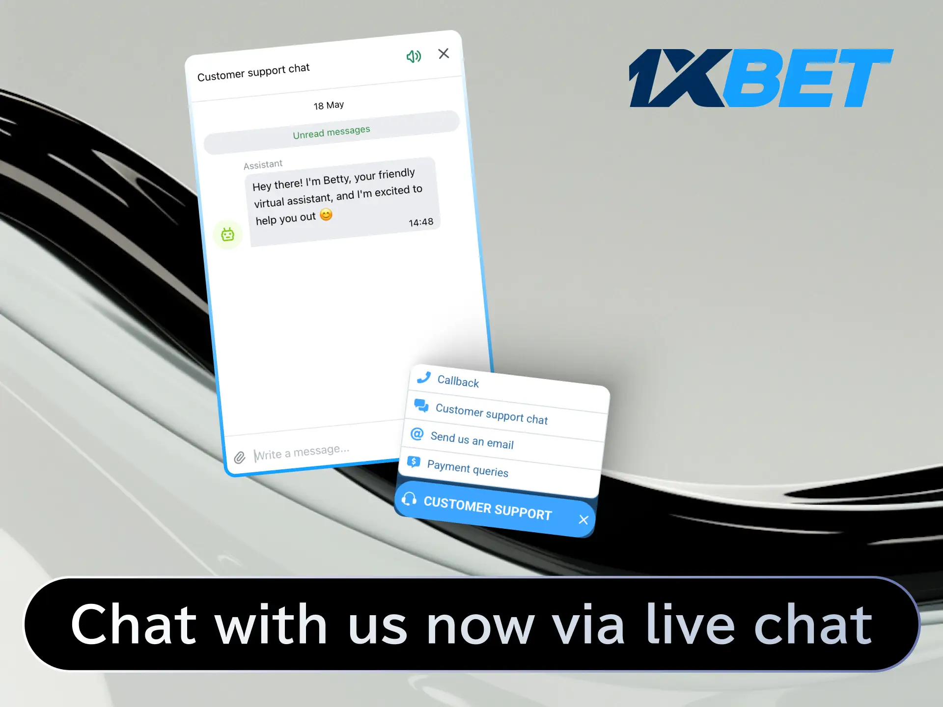 Use 24/7 live chat at 1xBet Japan to get instant help with any betting or casino issue.