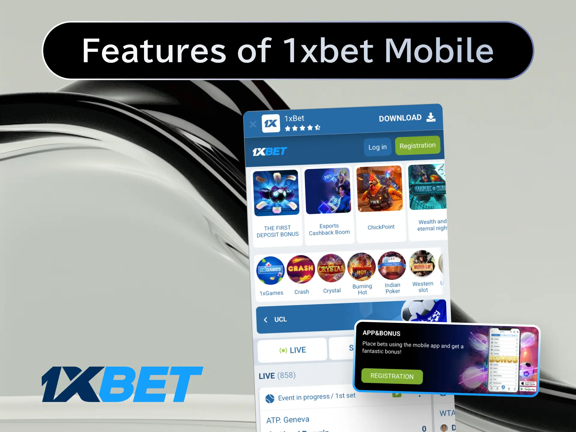 Discover key features of 1xBet Japan mobile including live betting, cash out, and fast navigation.