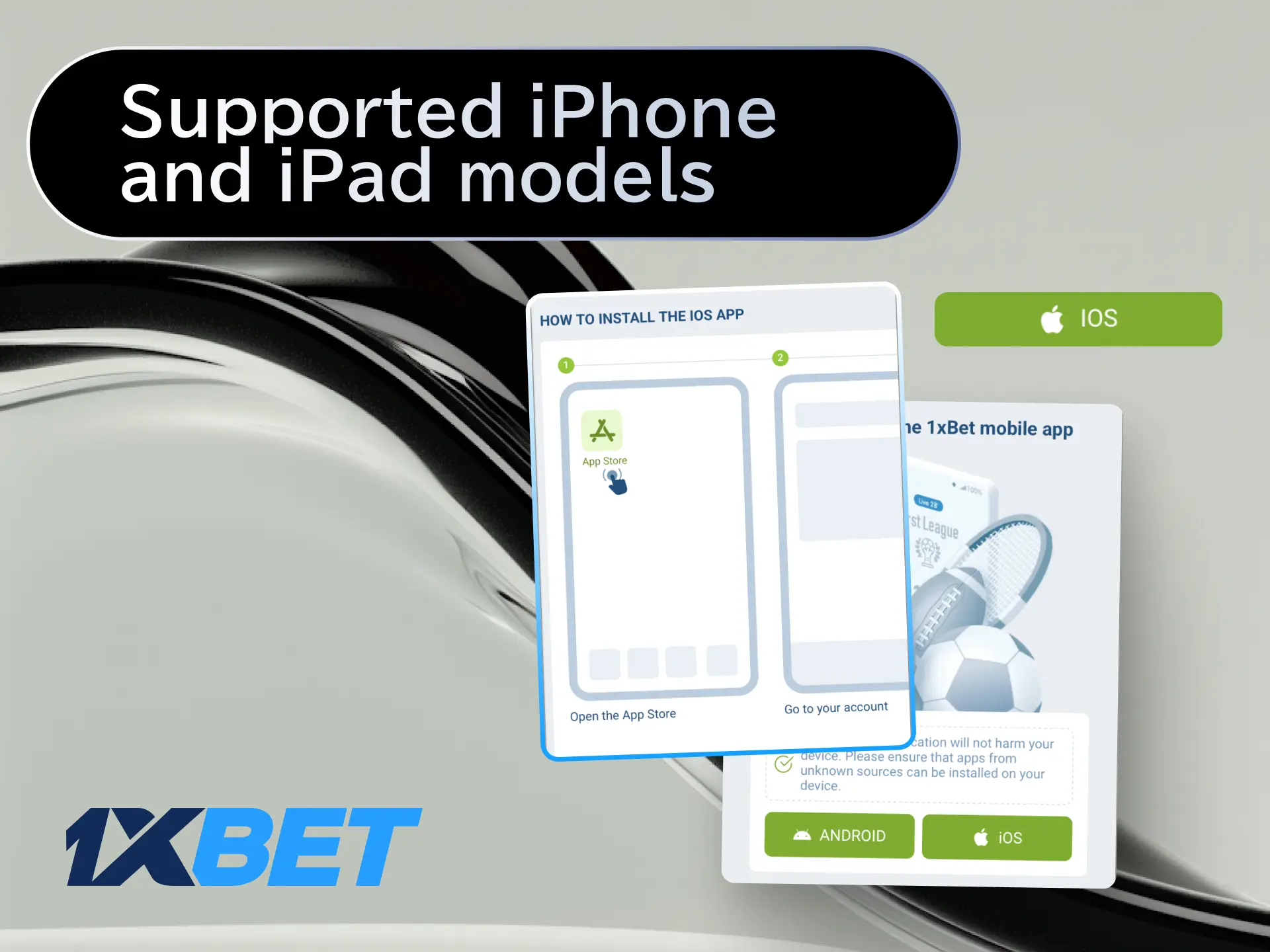 Find supported iPhone and iPad models for the 1xBet Japan PWA and mobile app.