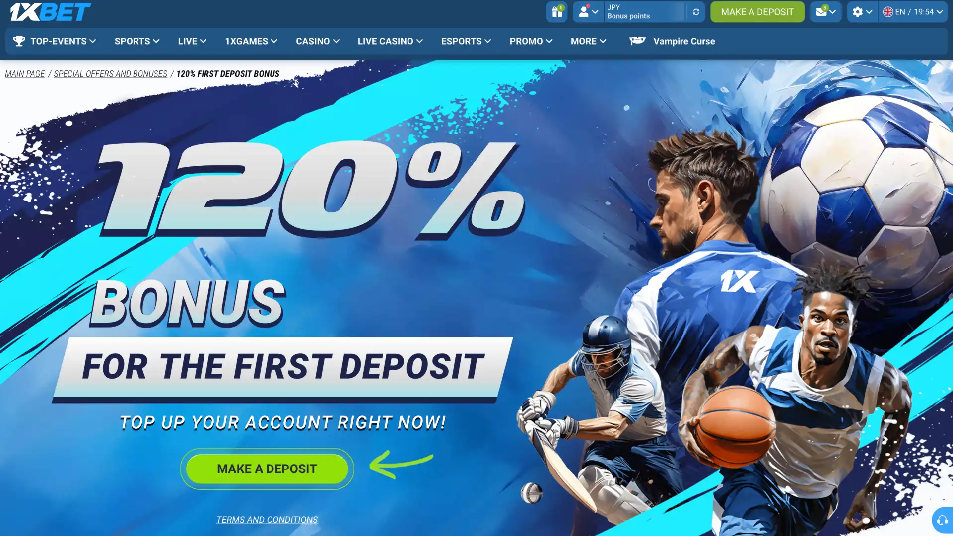 Check your balance to confirm the welcome bonus has been added to your 1xBet Japan account.